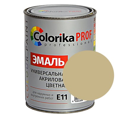 Эмаль акриловая "Colorika Prof" бежевая универсал/0.9л